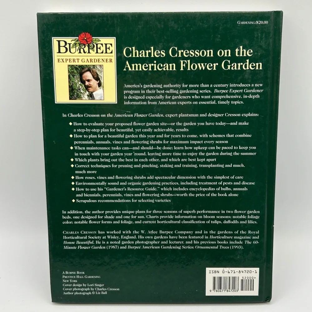 Charles Cresson American‎ Flower Garden Burpee Expert Gardener Hardcover Photos